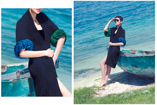 Anna Grigoryan next to a boat