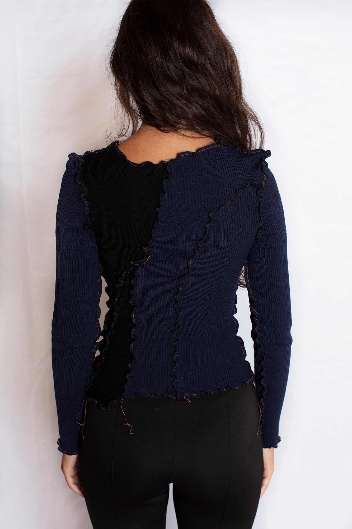 Borbala Blaine Navy Top