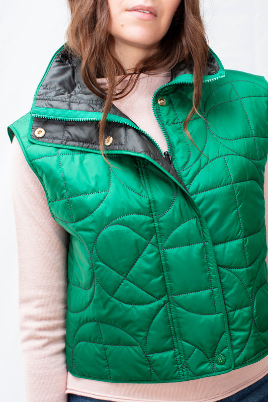 Padded Short Vest - Green