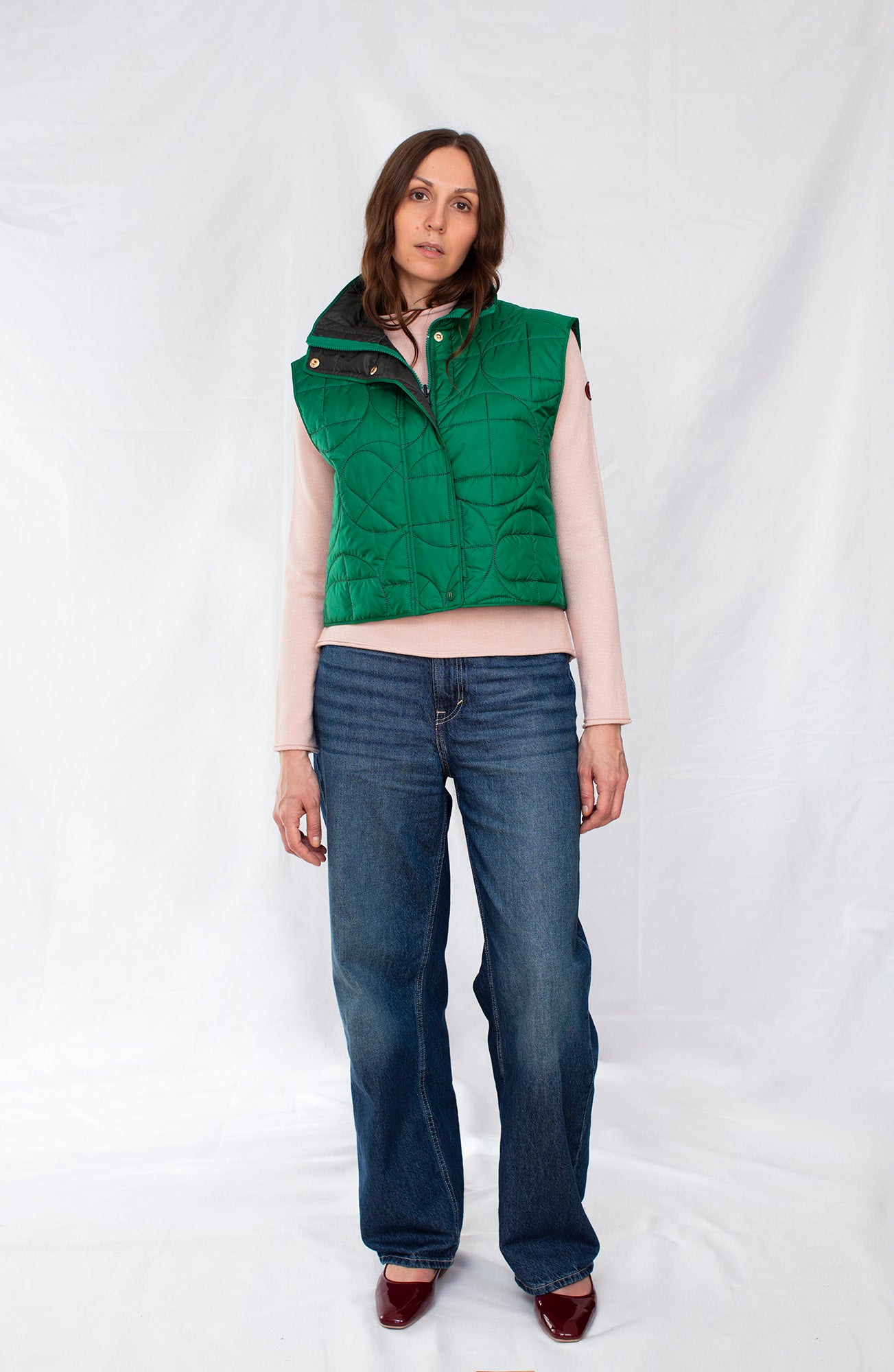 Padded Short Vest - Green
