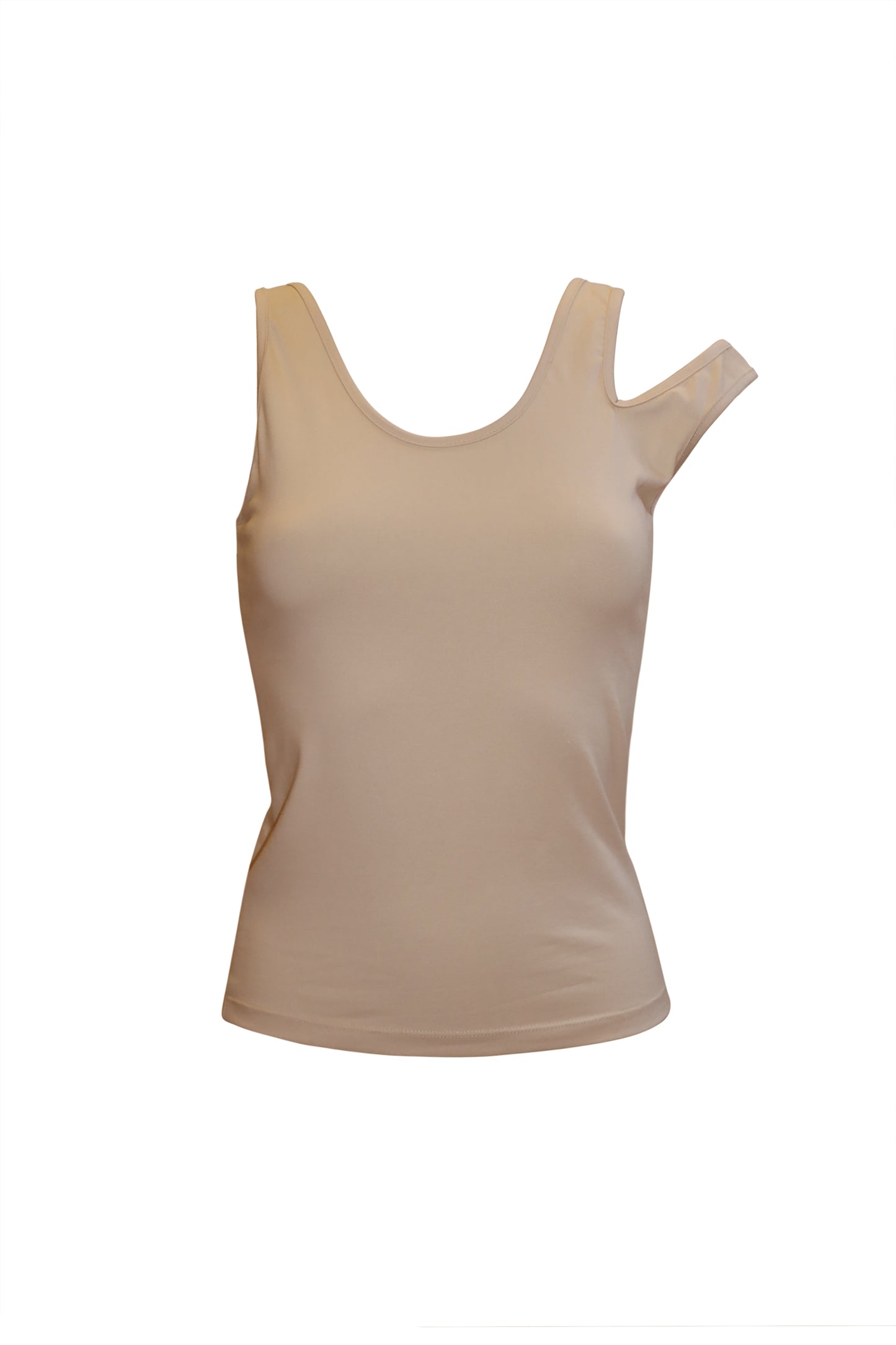 Cutout Tank Top - Tan