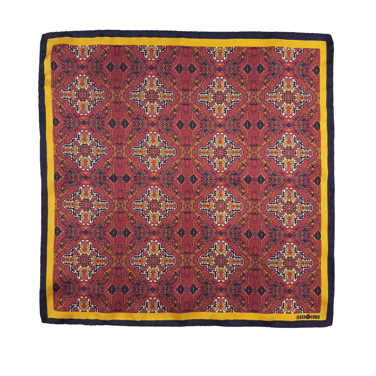 Geometric Silk Pocket Square full view