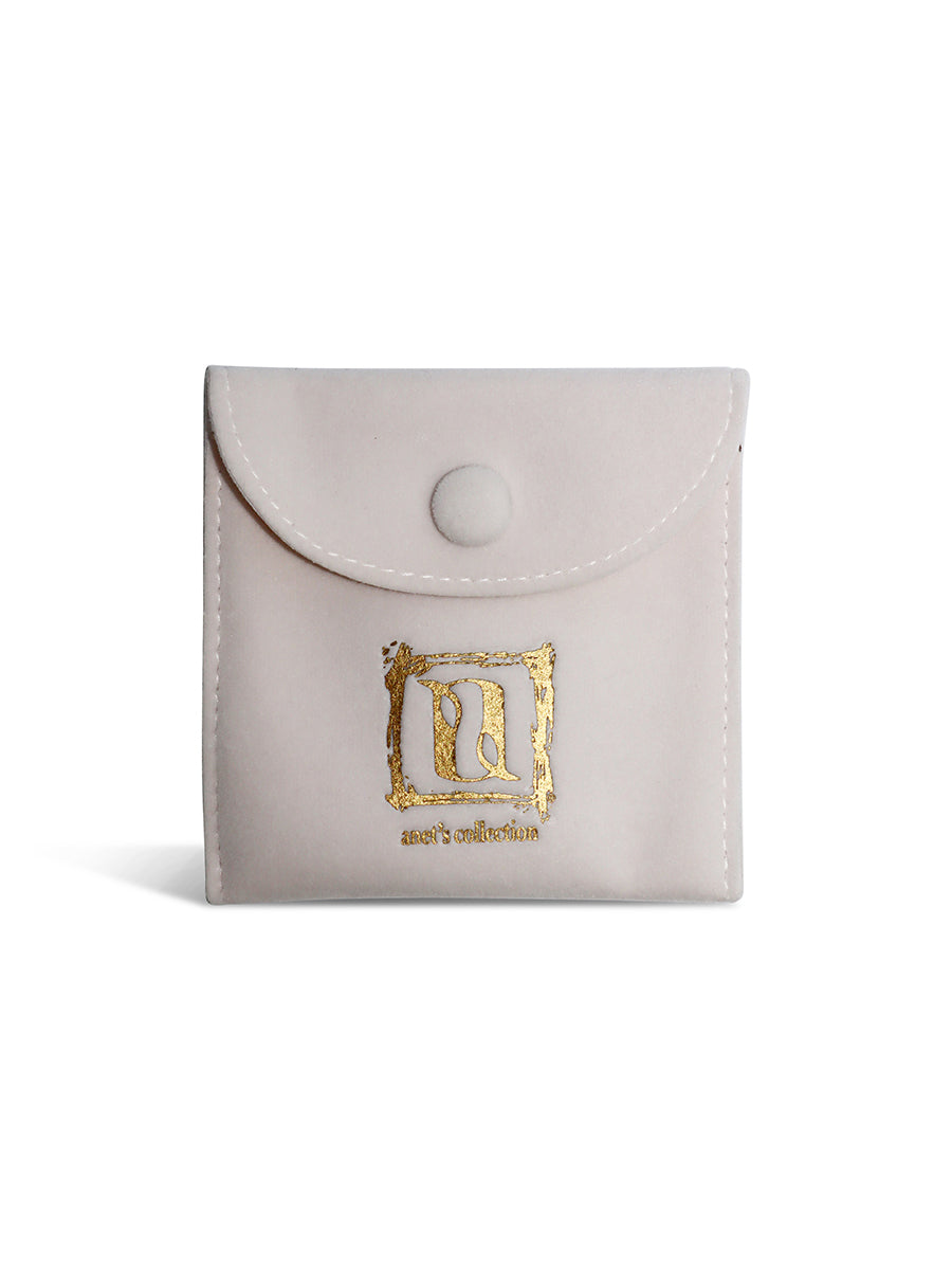 A-Letter Silver Eyeglasses Chain Pouch