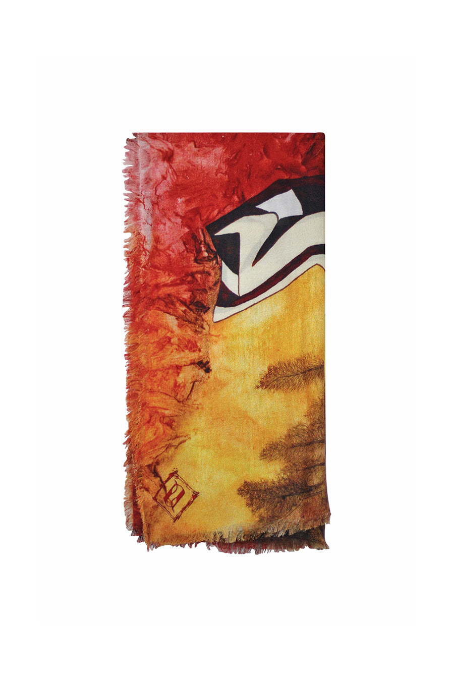 Red Nude Square Scarf