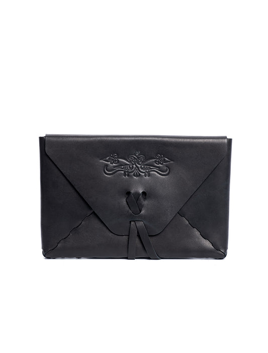 Sirahar Leather Clutch - Black