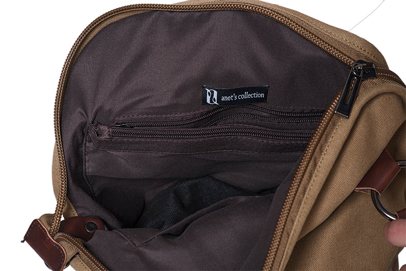 Armenian Alphabet Totebag - Khaki inside view