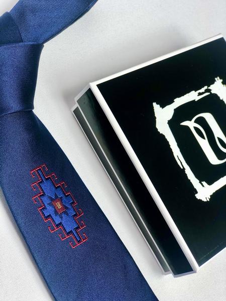 Armenian Rug Underknot Silk Necktie presentation mode