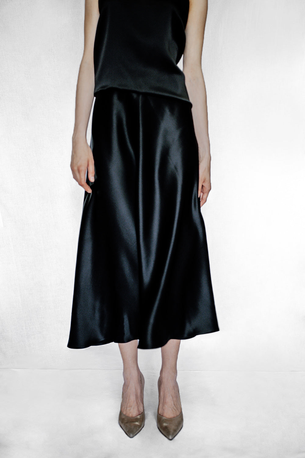 Silk Midi Skirt