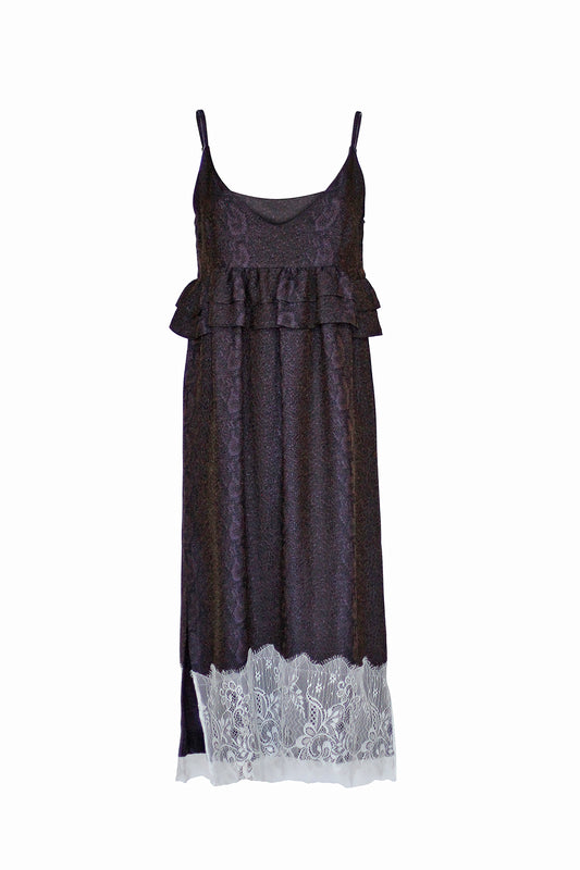 Lace-trimmed Slip Dress