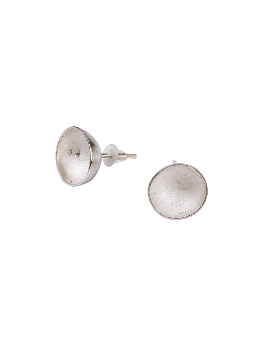 Hemispheres Silver Earrings