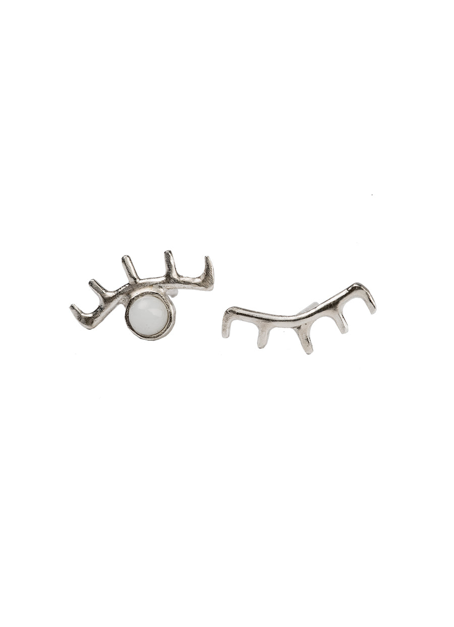 Eyes Silver Stud Earrings