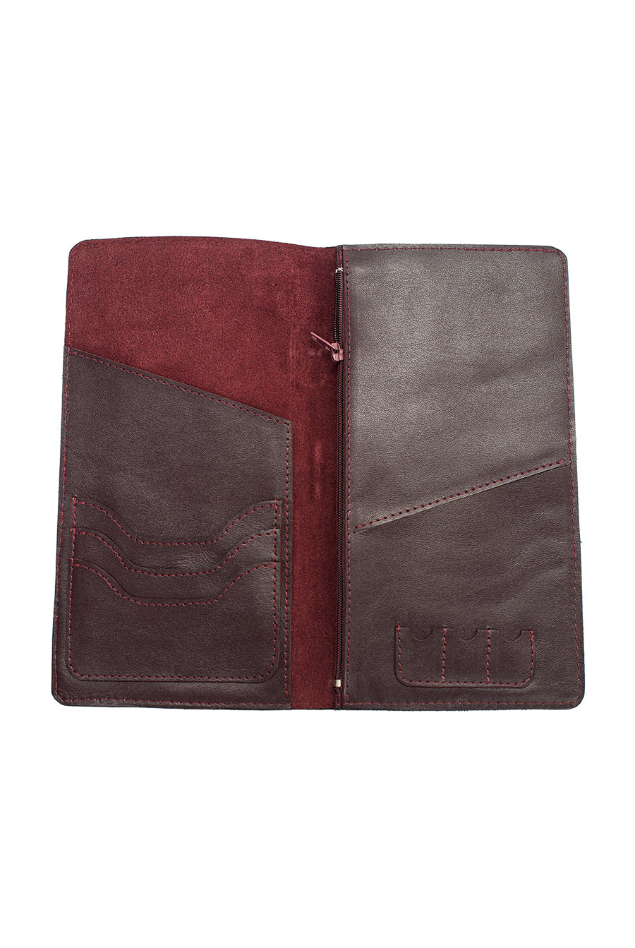 HAY-HAY Travel Wallet - Dark Wine inside view