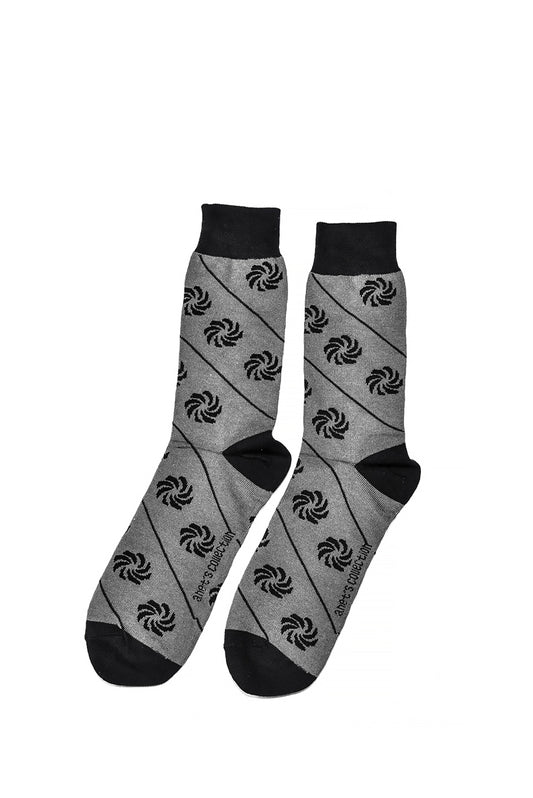 Eternity Print Socks - Grey
