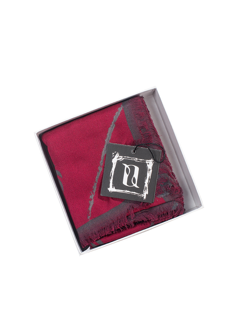 Eternity Burgundy Unisex scarf in accessories box