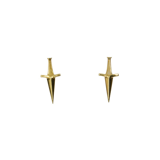 C° -9 Dagger Stud Earrings - Gold