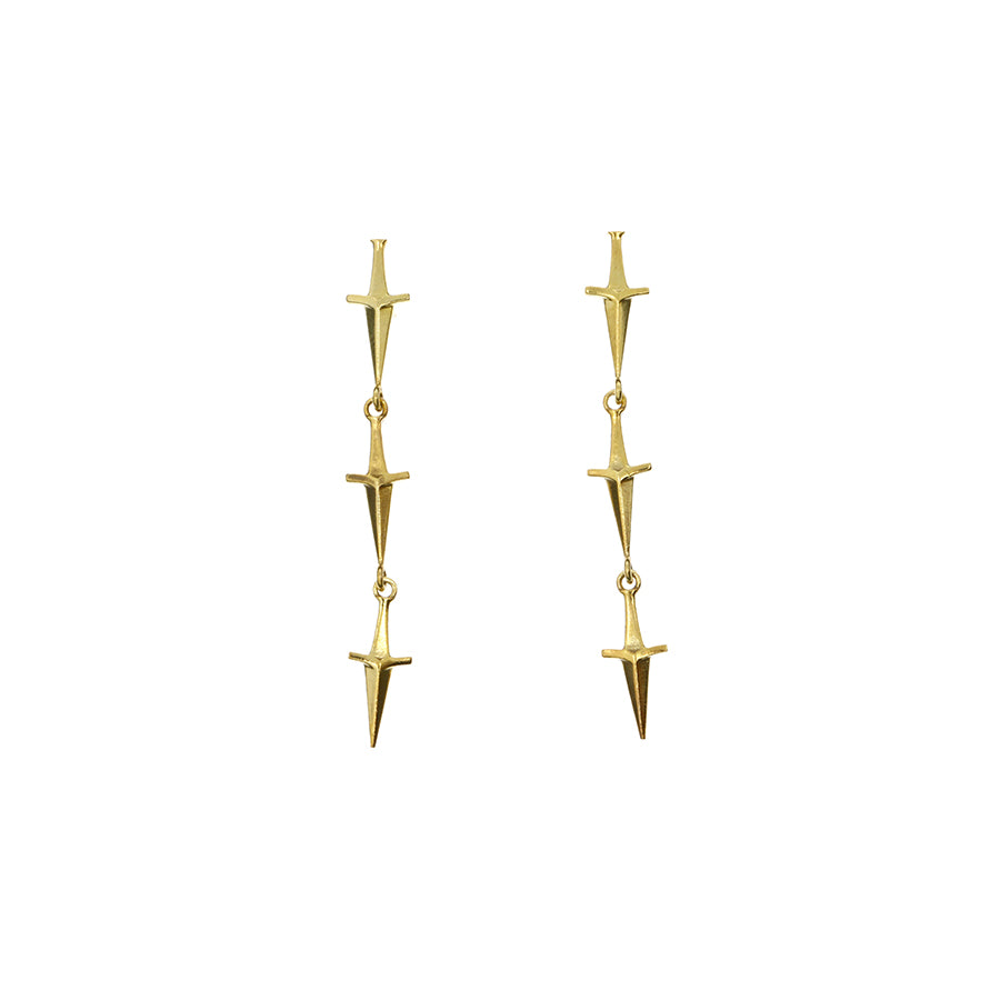 C° -9 Dagger Stud Earrings - 3Gold