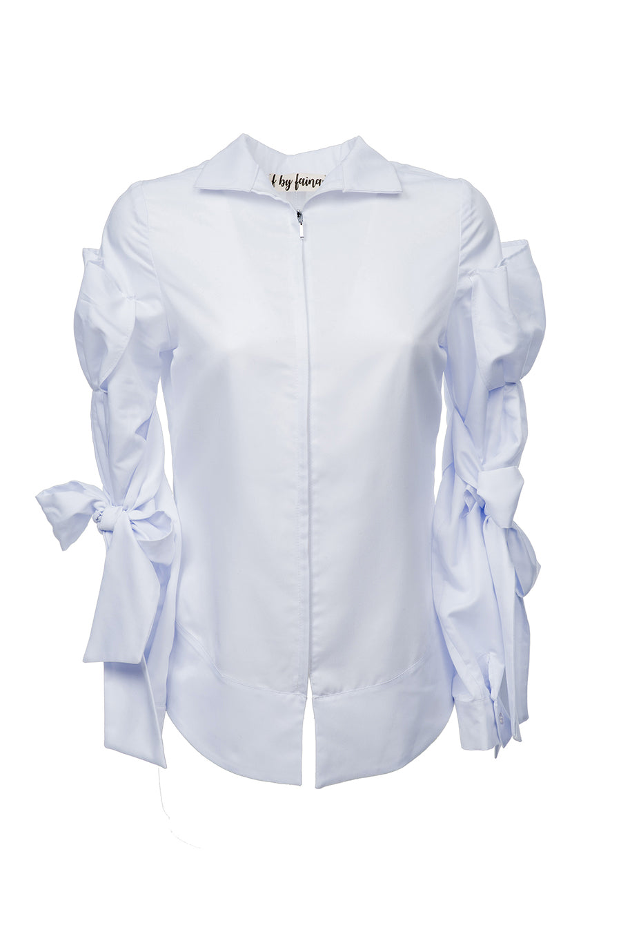 F by Faina White Ruffled Shirt