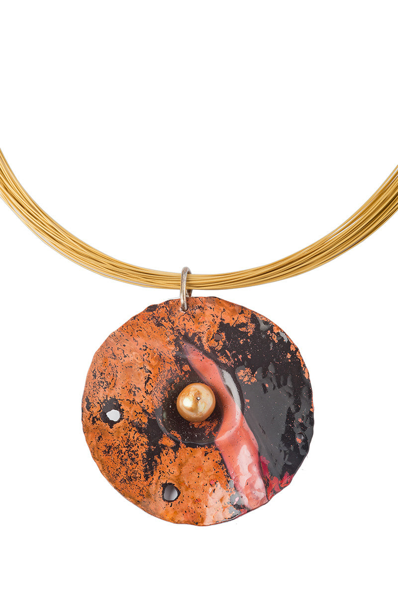 Fired Origins necklace close view