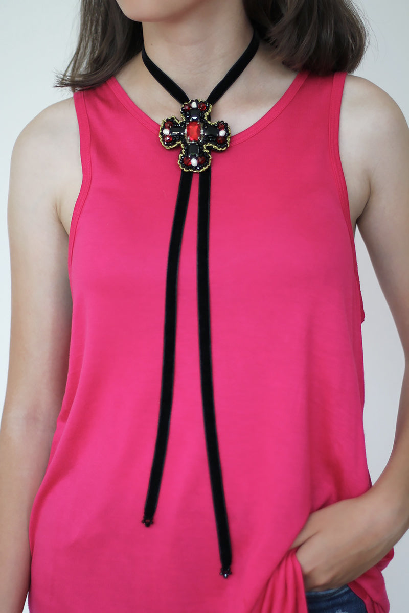 Ribbon Necklace by Gaya G