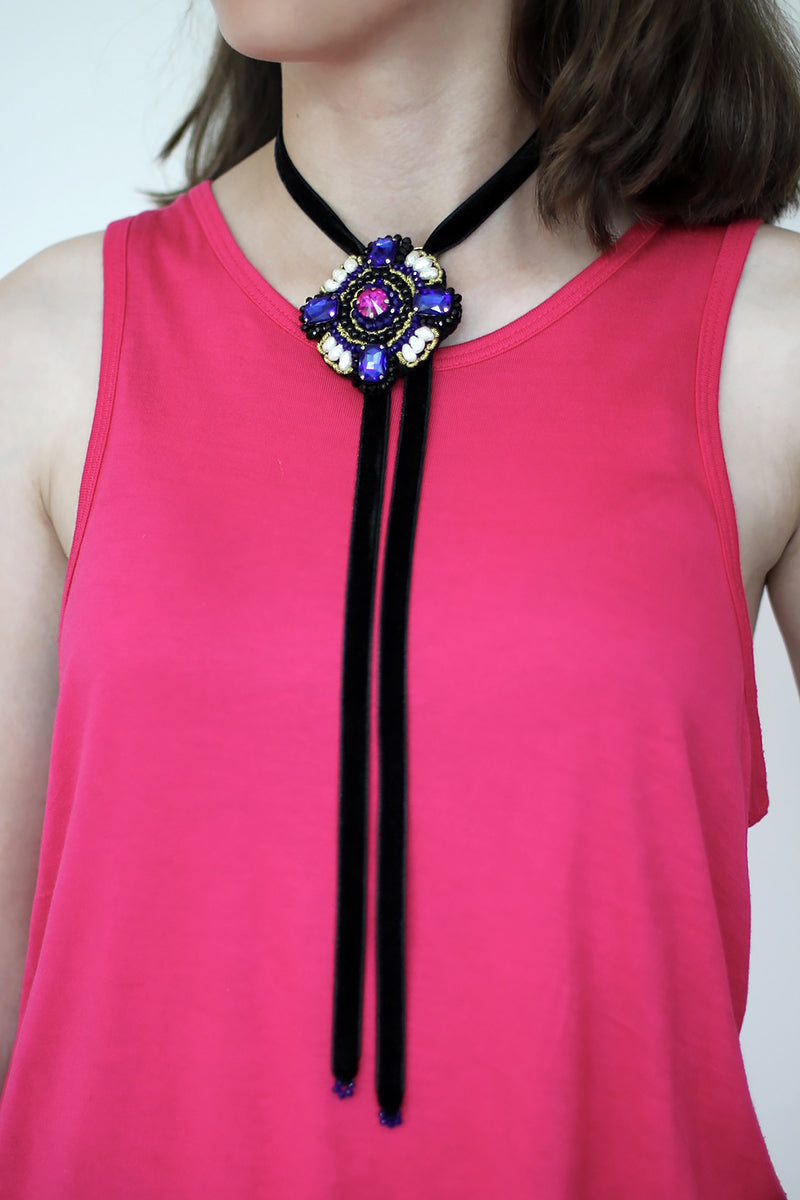 Ribbon Necklace by Gaya G