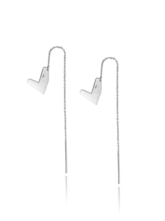 Hearts Silver Earrings