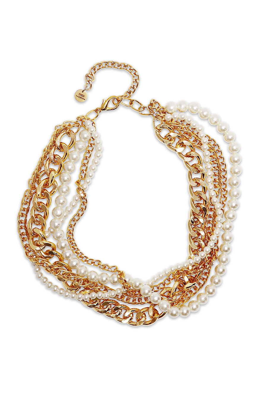 IK Plated Gold Chain with Majorka Pearls