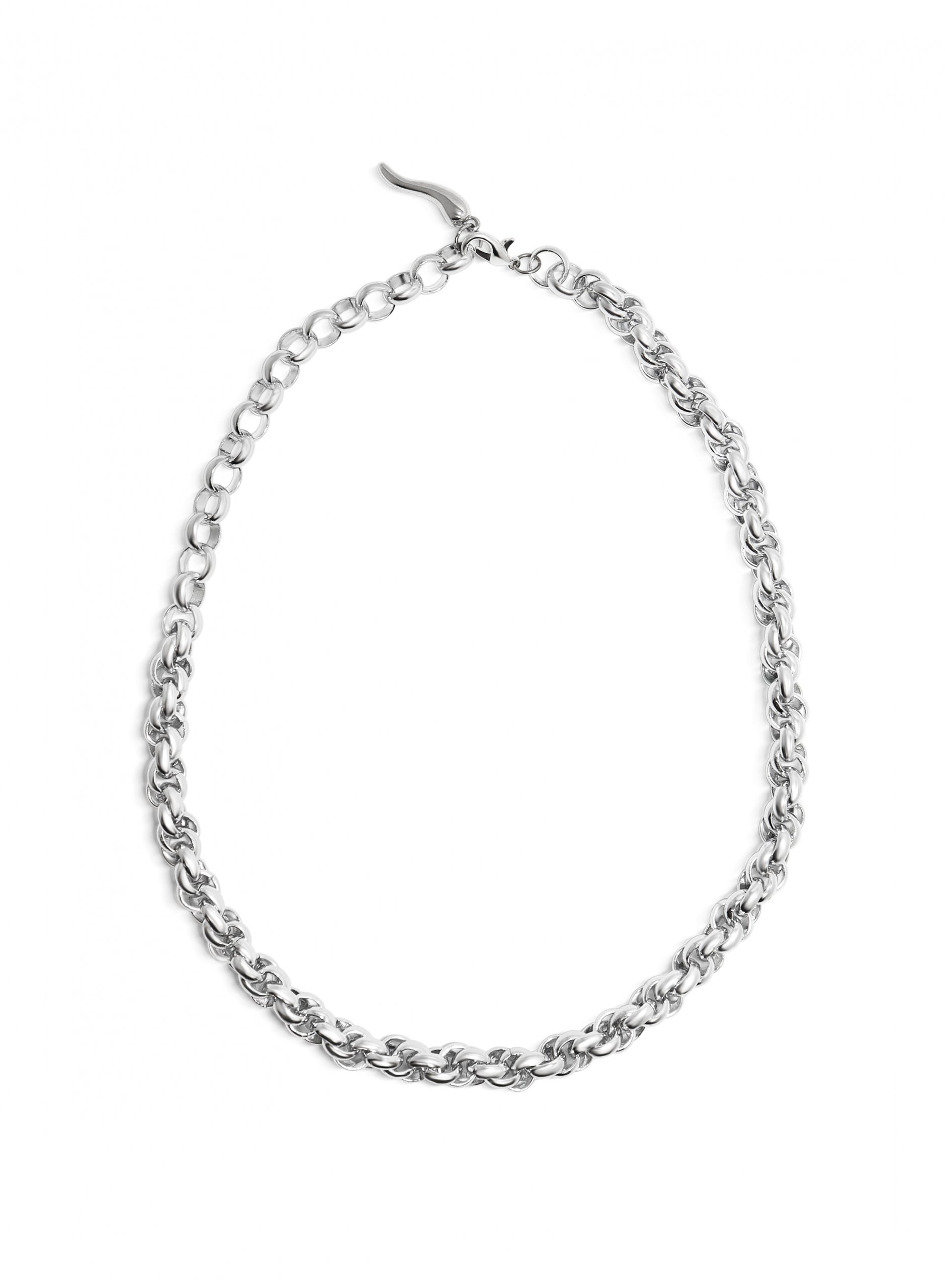 Braided hot sale silver chain