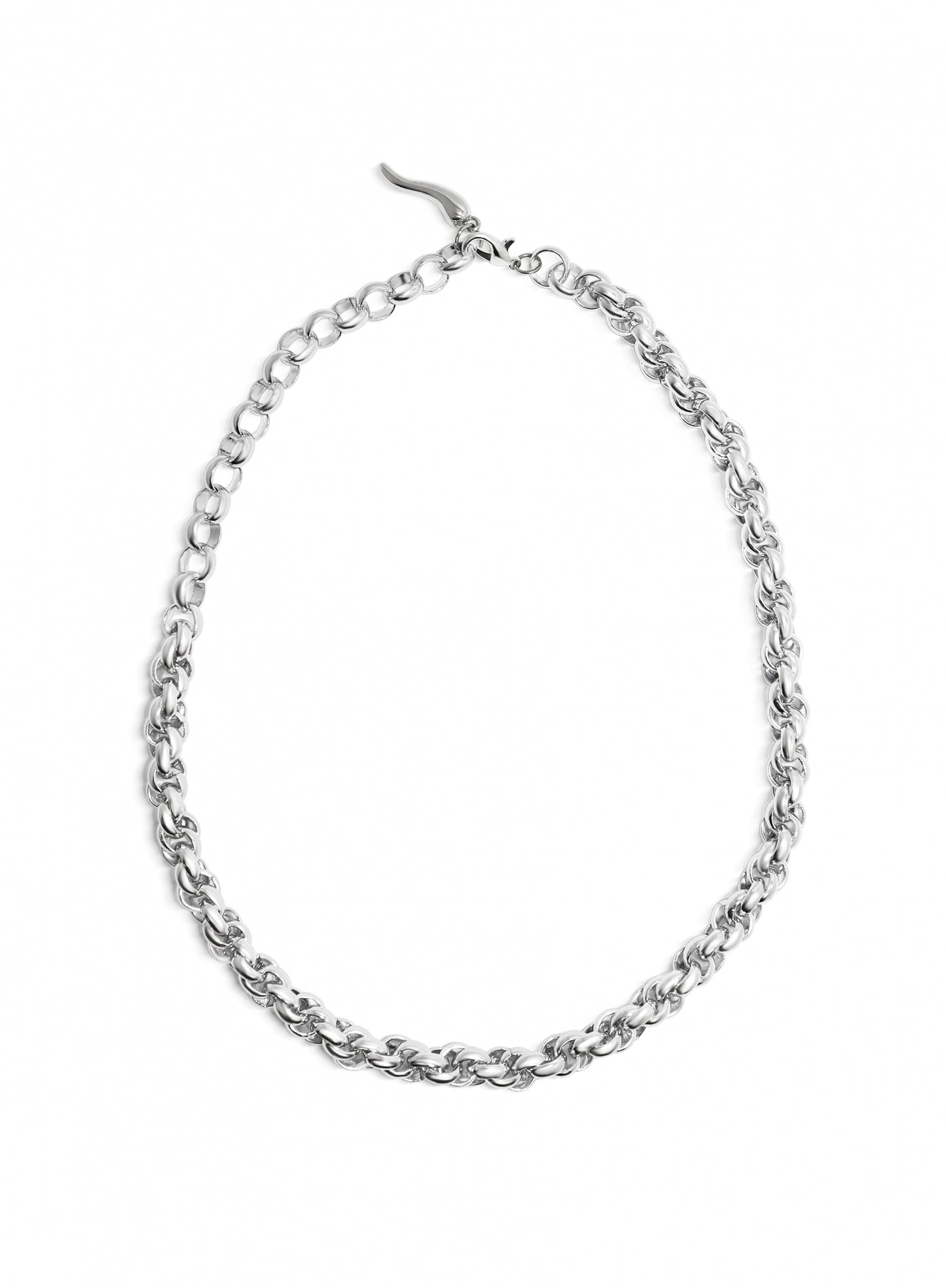 IK Two Braided Silver Chain - Men