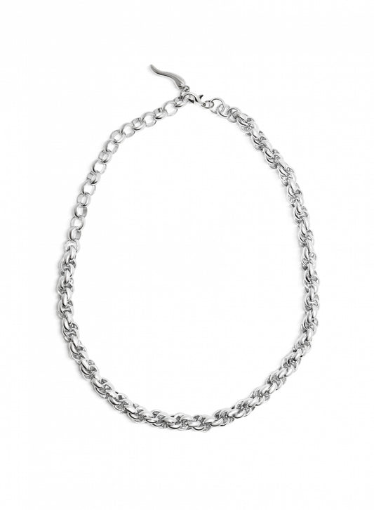 IK Two Braided Silver Chain - Men