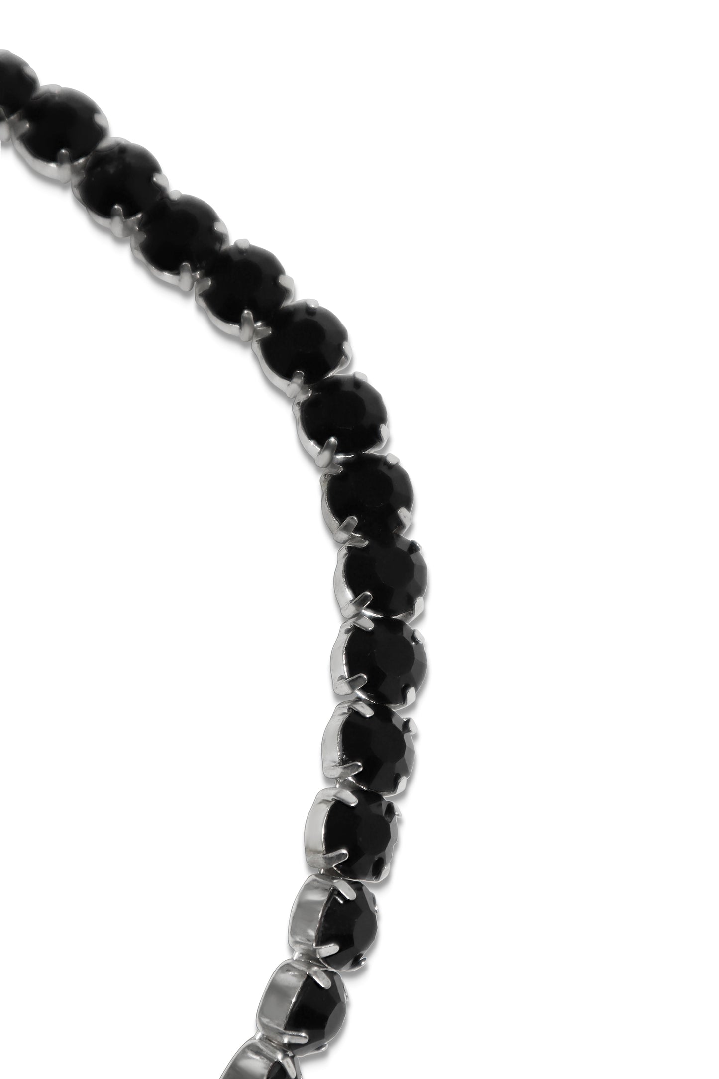 INGA KAZUMYAN'S choker necklace is strung with black Swarovski crystals
