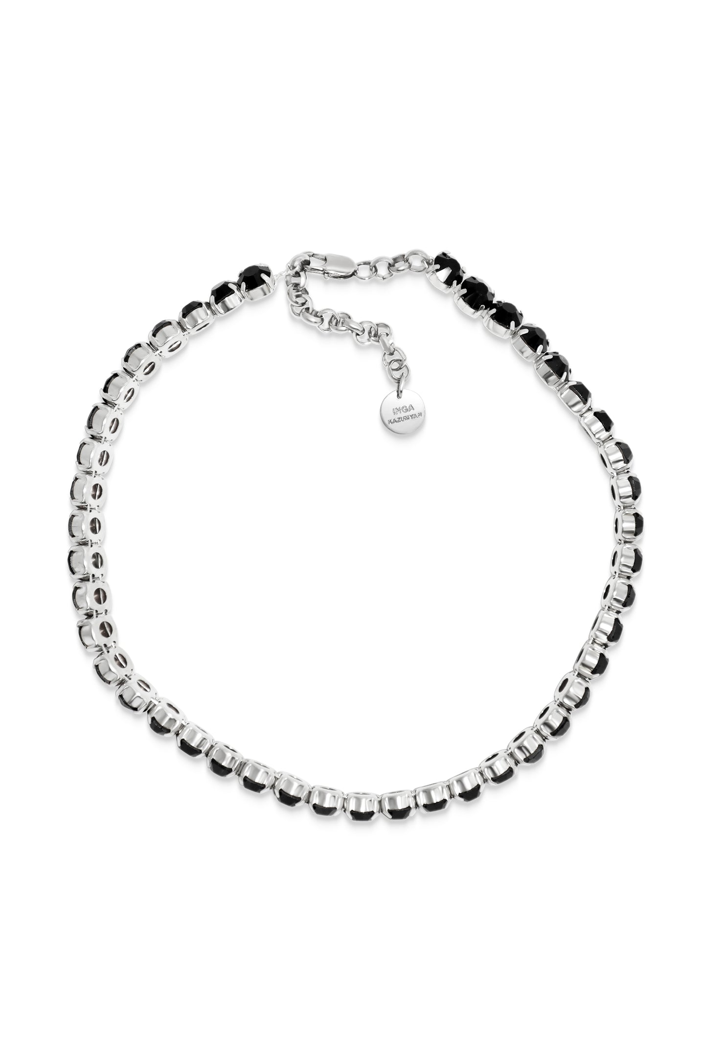 INGA KAZUMYAN'S choker necklace is strung with black Swarovski crystals