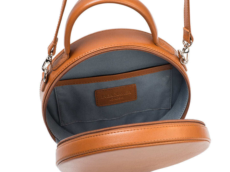 Inga Xavier Circle Bag - Caramel inside view