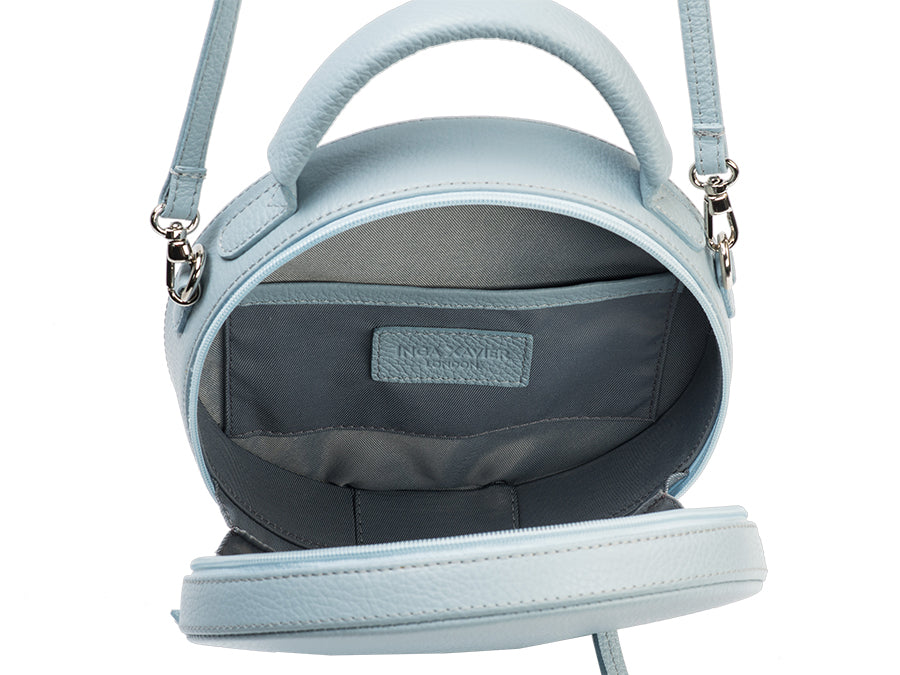 Inga Xavier Circle Bag - Pastel Blue inside view