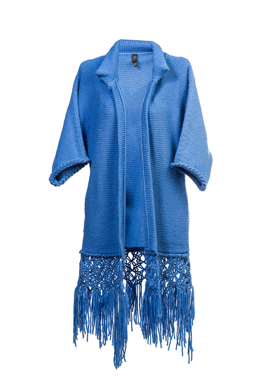 Light Blue Macrame Cardigan