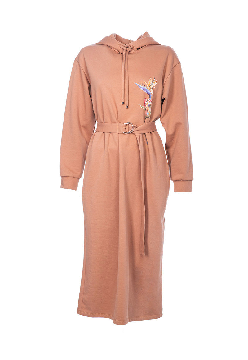 Hoodie Dress - Strelitzia Beige by Lilit Sarkisian