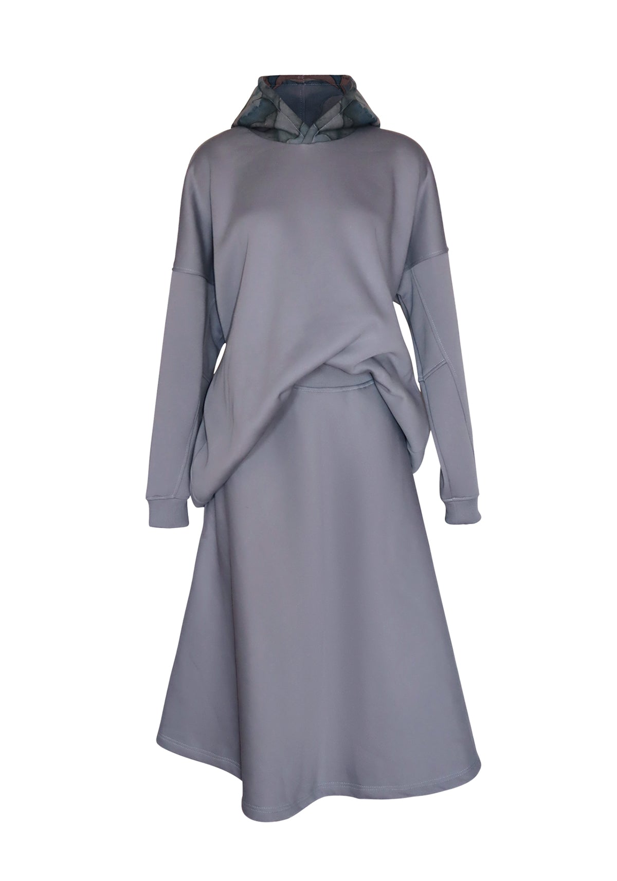 Palette Cotton-Jersey Set. Grey-Blue