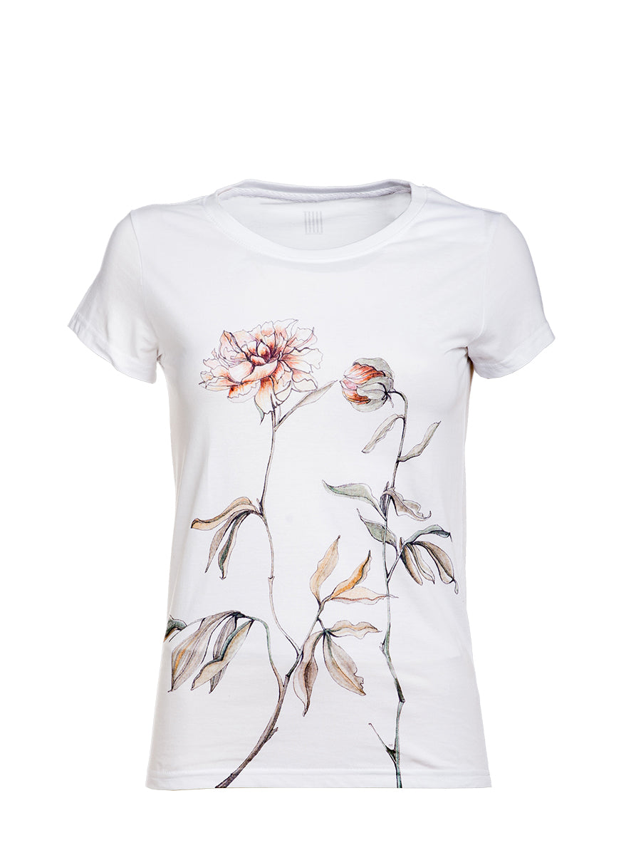 T-shirt Big Flower – White