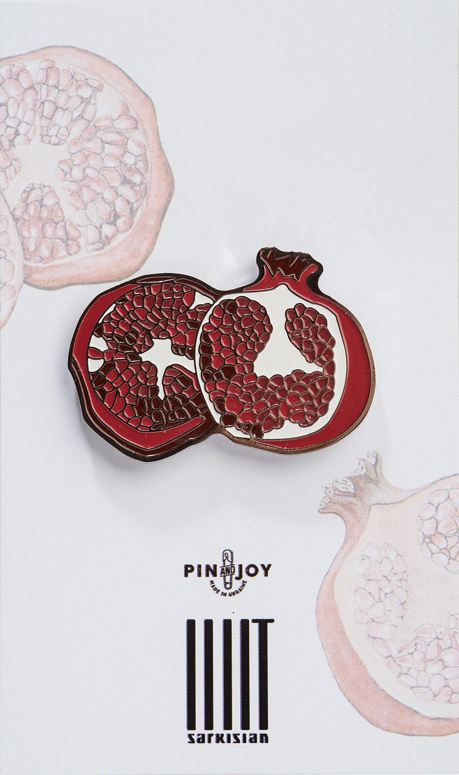 Enamel Pin Two Pomegranates presentation mode