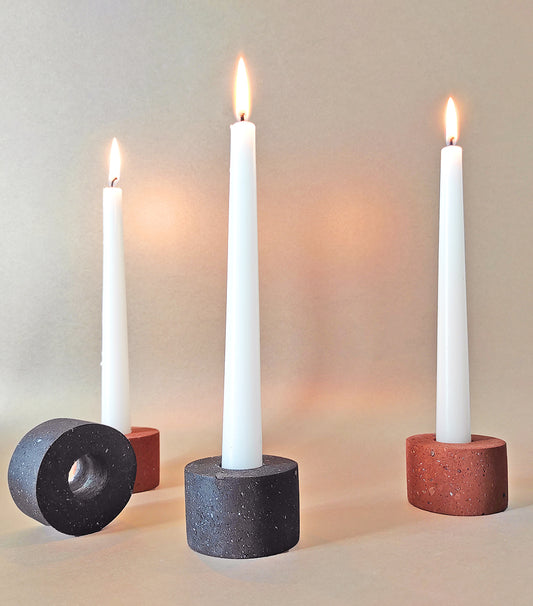 tuff candle holder