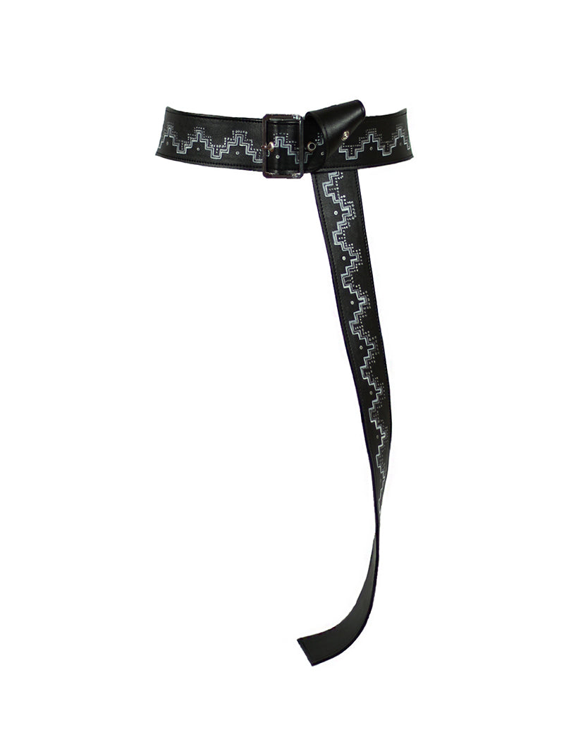 Printed Long-leather-belt