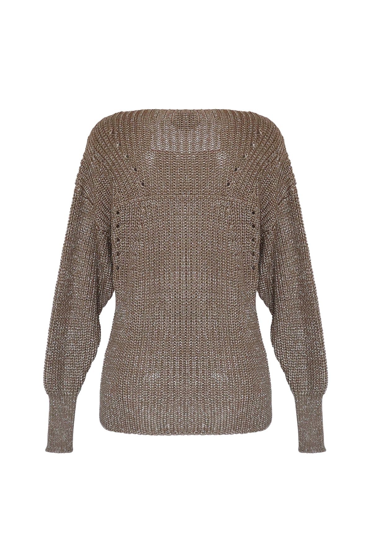 Lurex Effect Sweater – Taupe