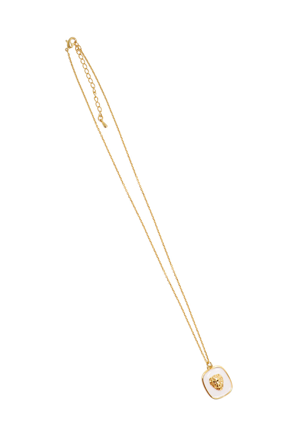 Gold Lion Necklace full view