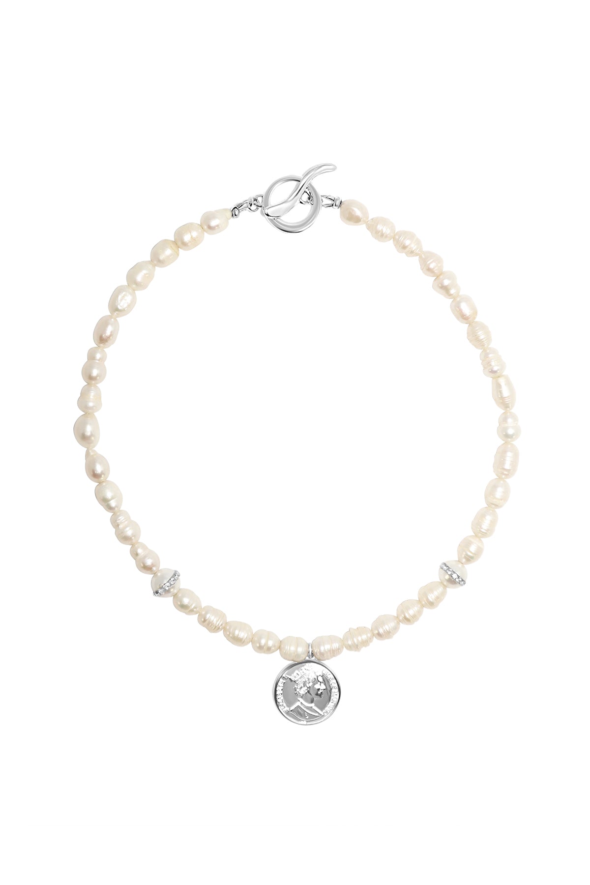 Pearls And The Medal Necklace