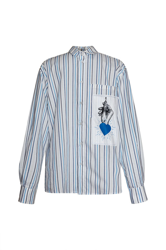 patchwork printed shirt