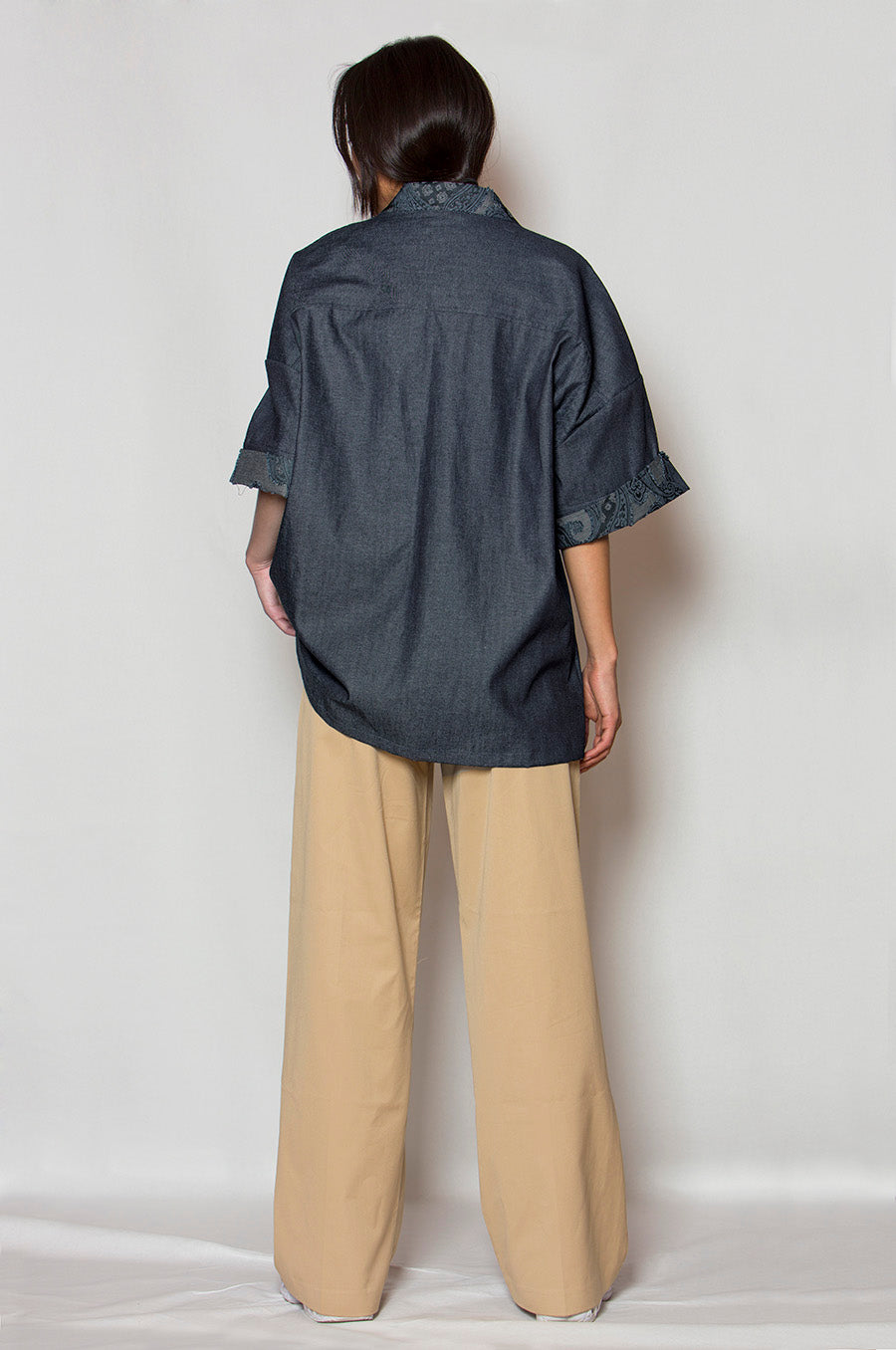 unisex denim kimono jacket