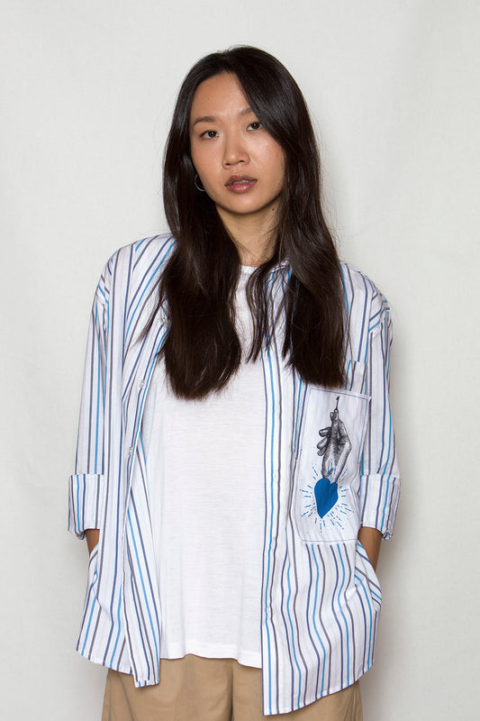 Printed Striped Shirt for women