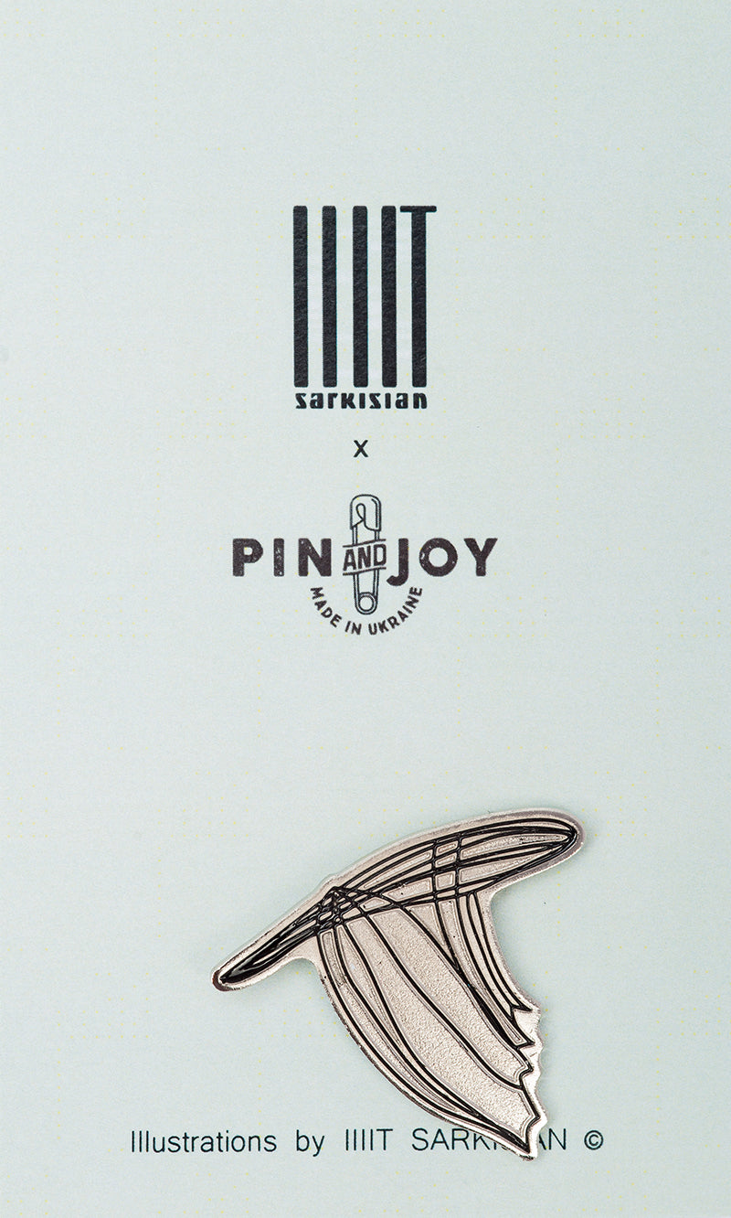 Enamel Pin Monochrome Bird presentation mode