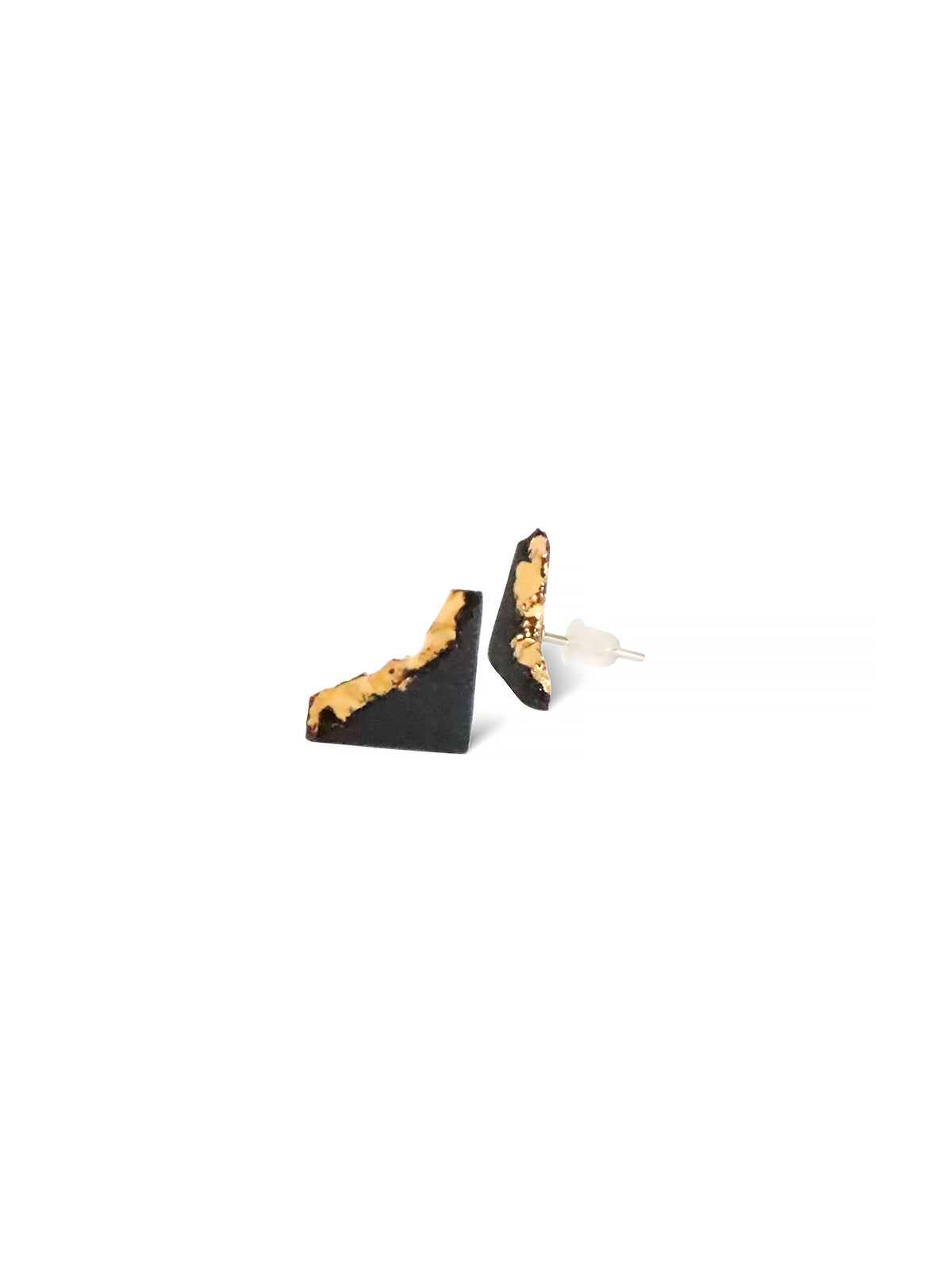 Porcelain Small Triangle Studs