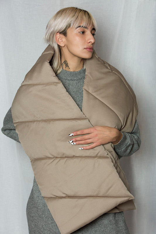Quilted Scarf Beige