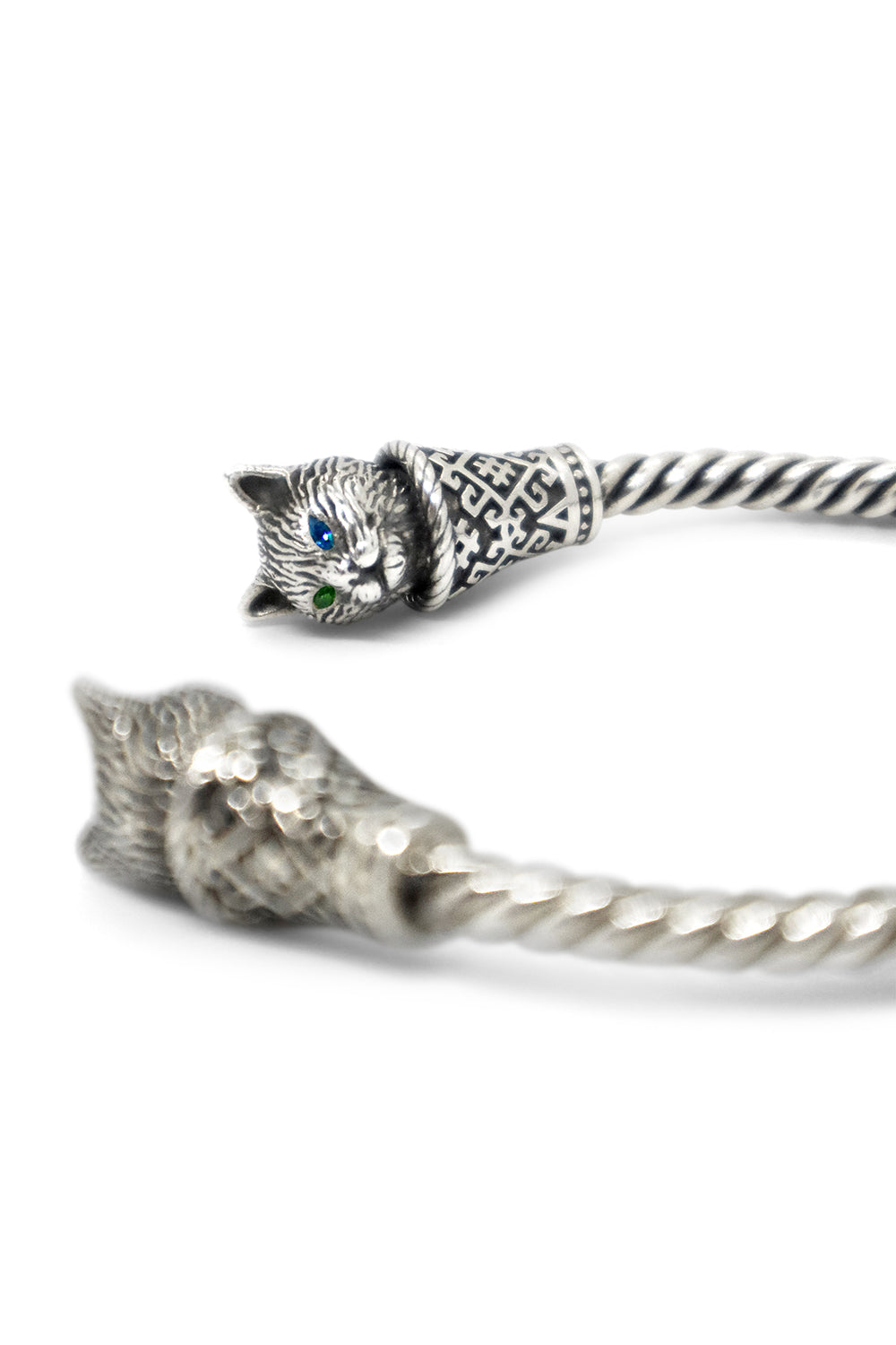 silver-engraved bracelet